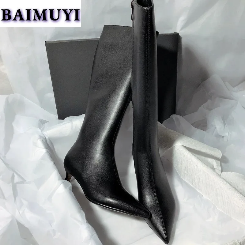 Женские высокие ботинки челси на высоком каблуке с острым носком цвет в