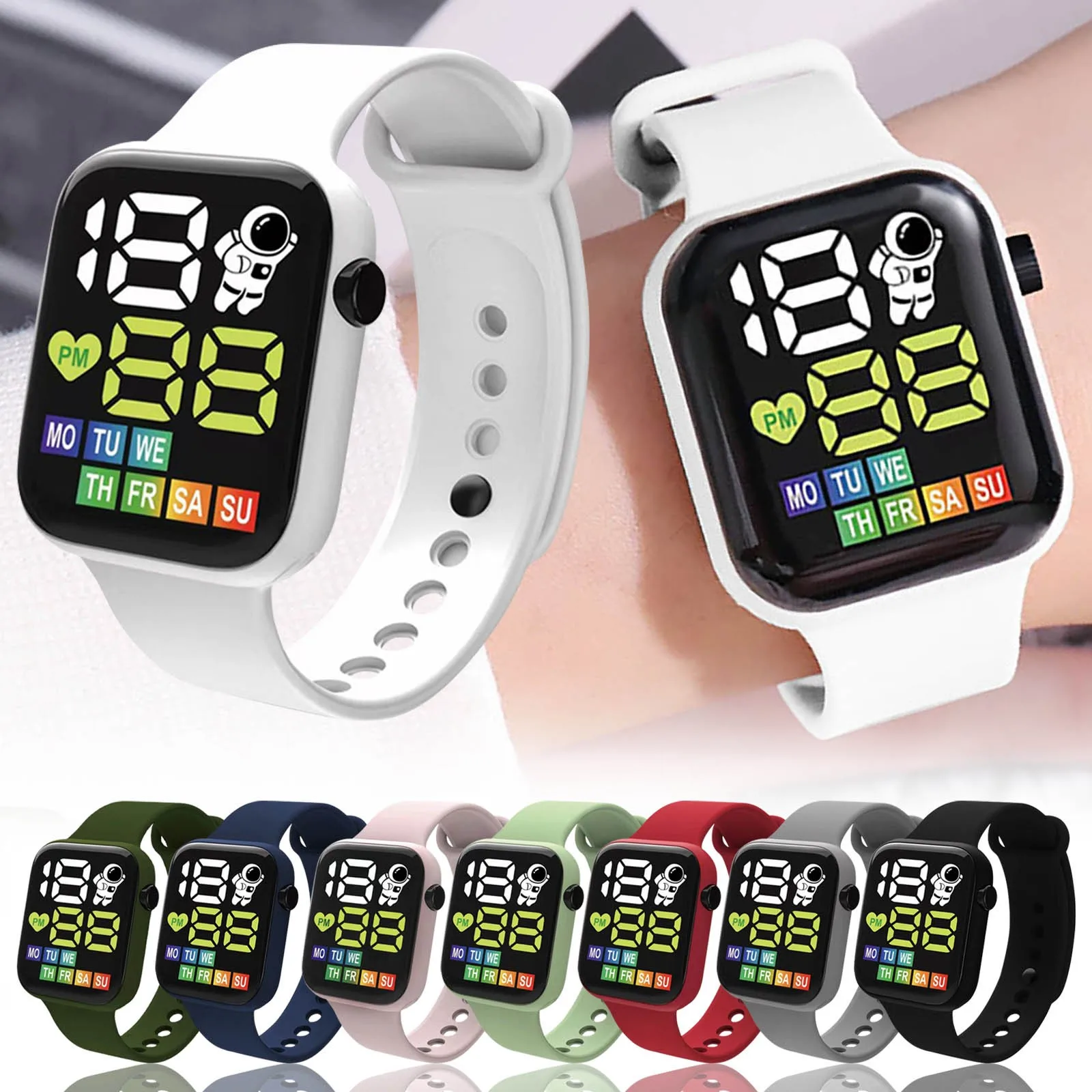 

Smart Watch Men Women Children Smartwatch Heart Rate Step Calorie Fitness Tracking Sports Bracelet Relógio Masculino 2023