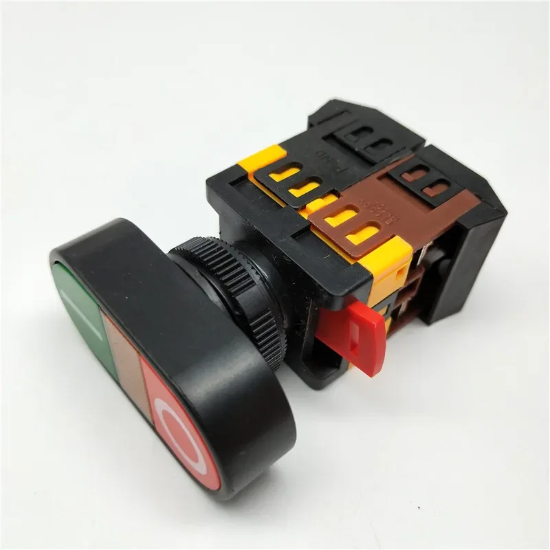 22 мм/25 мм 220 В переменного тока ВКЛ/ВЫКЛ START STOP 1 NO NC 2 кнопки APBB-22N Мгновенный двойной