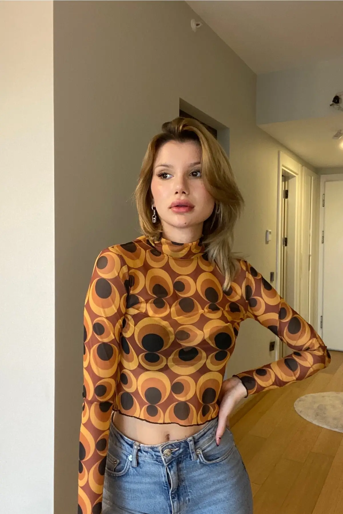 

Женская летняя укороченная блузка, желтая Тюлевая укороченная Блузка с узором, повседневная майка, блузка без рукавов