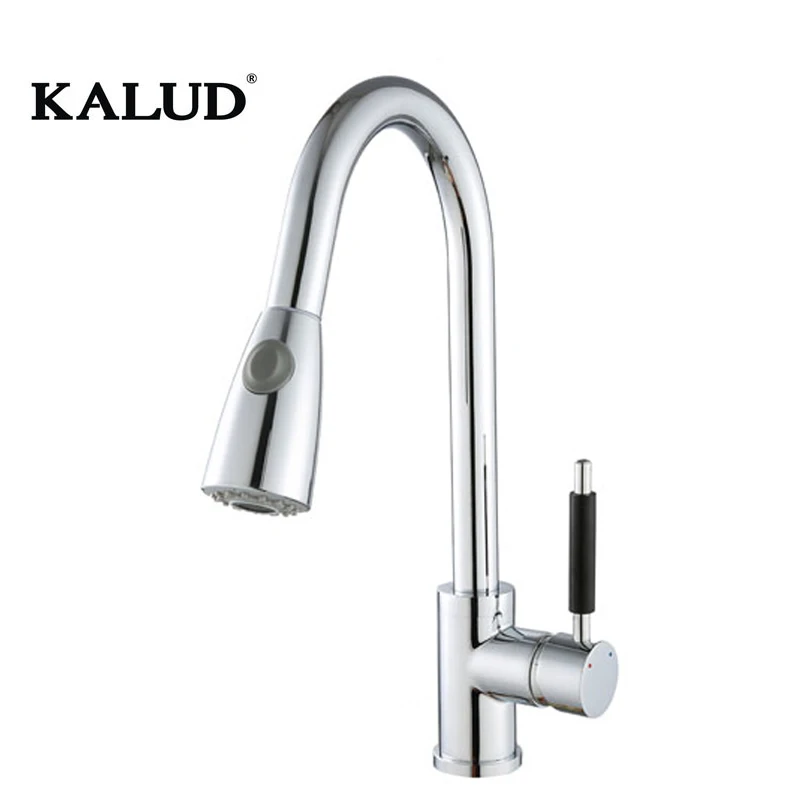 european style economic kitchen faucet one handle sink mixer tap pull down sprayer   solid brass enlarge