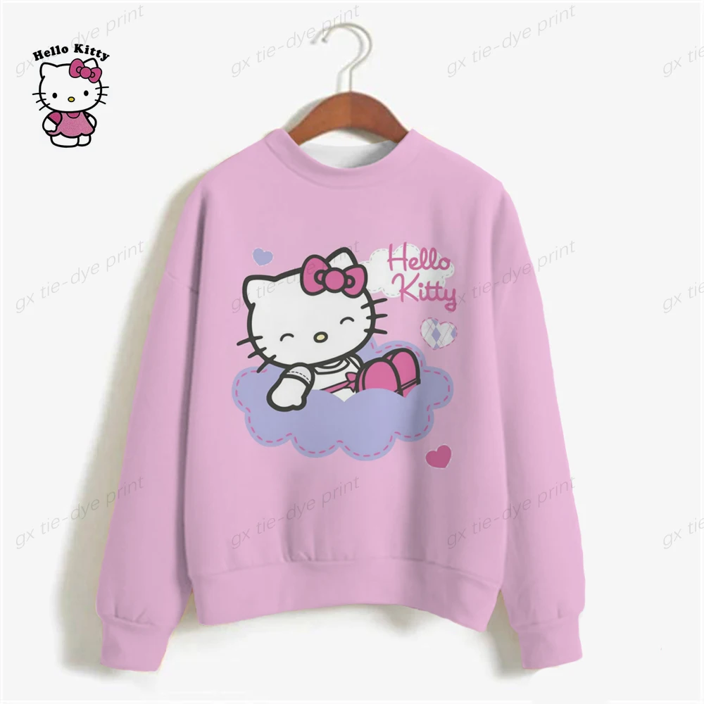

Womens HELLO KITTY Print Long Sleeve Hoodie Sweatshirt 9 Colors S M L XL 3XL Brand New 2023 Ladies Slouch Pullover Jumper Tops