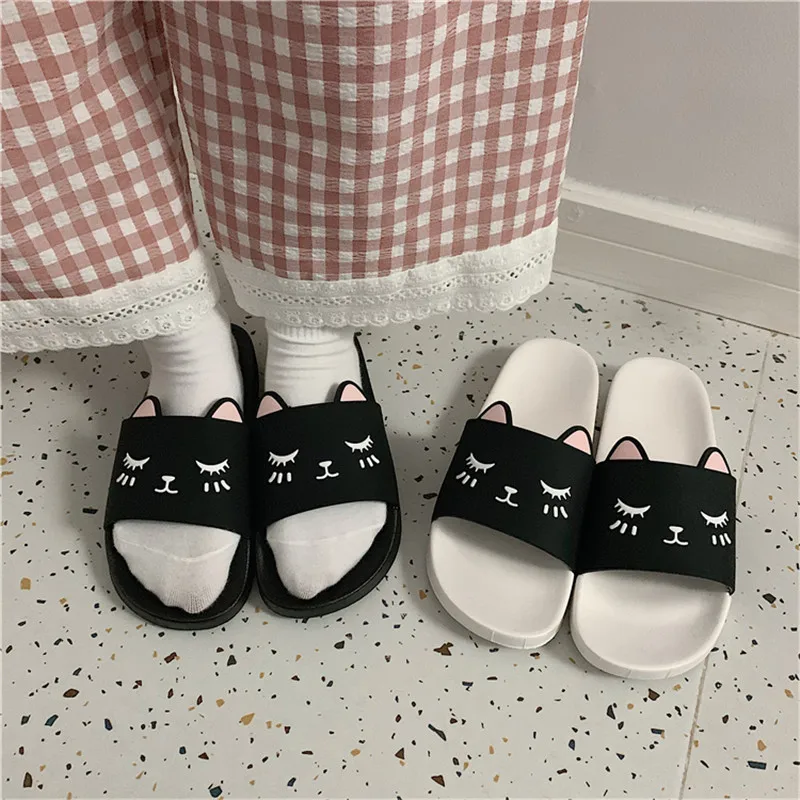 

Cute Cartoon Indoor Slippers Women Men Bathroom Slipper Anti-slip Ladies Fashion Slides Lovers Summer Home Floor Shoes