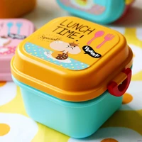 cartoon healthy plastic lunch box microwave oven lunch bento boxes food container dinnerware bento lunch accesorios for kids