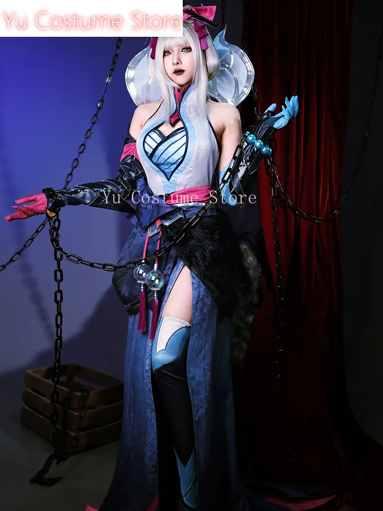 Yu костюм Лоль Морган женский косплей Cos Game аниме вечерние униформа Хэллоуин