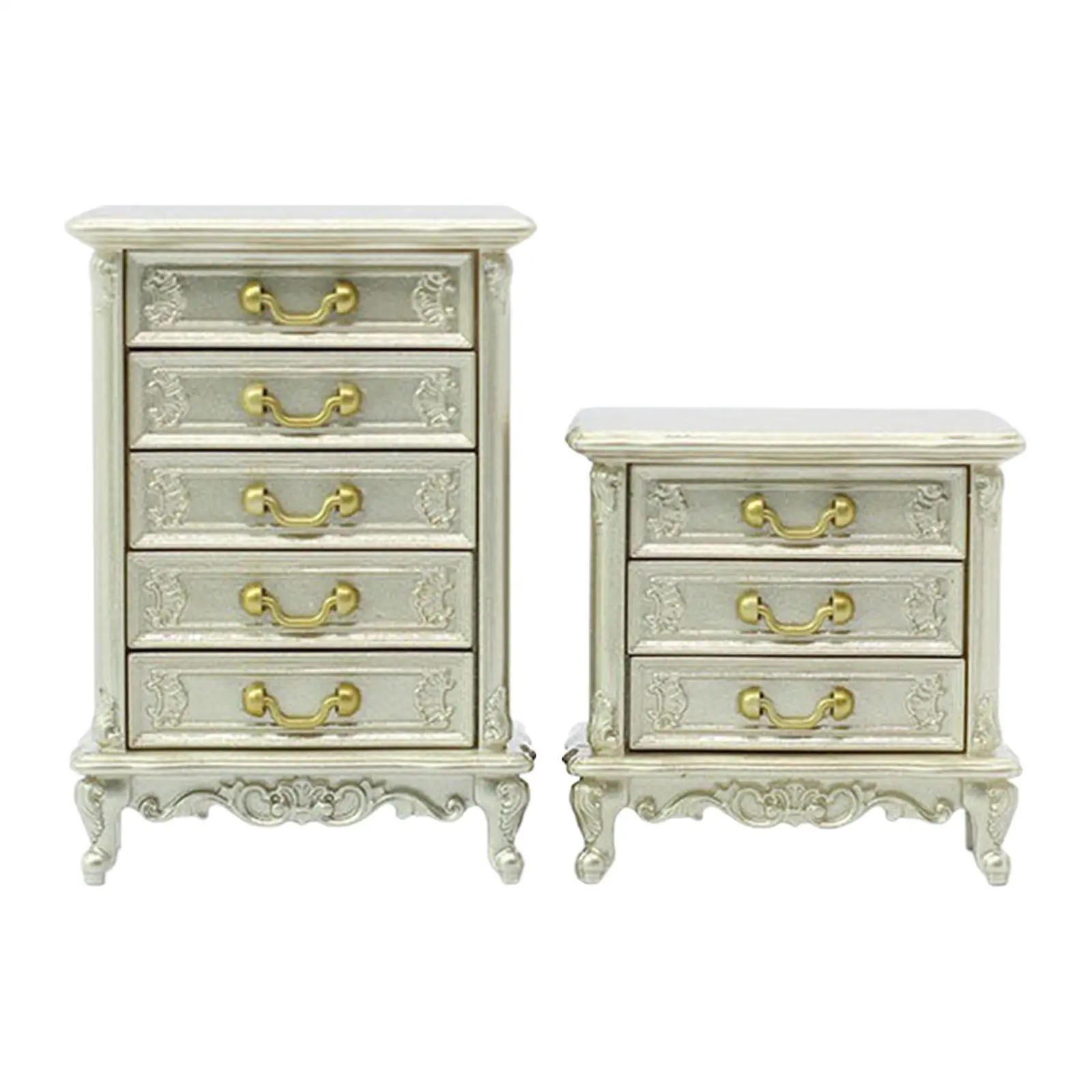 

1/12 Dollhouse European Style Night Stand DIY Scene Model for Decoration