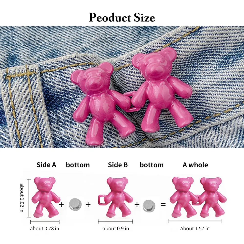 1 пара женские регулируемые джинсовые булавки для джинсов