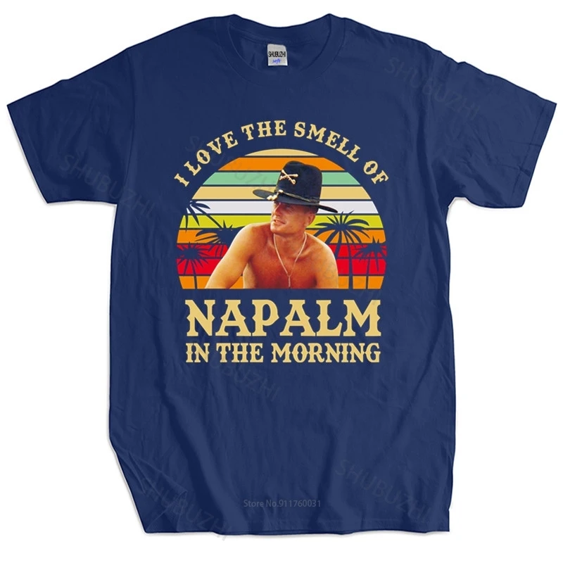 

Мужская хлопковая футболка с надписью «I Love The Smell of Napalm in The Morning», винтажная ретро-футболка, черная футболка с Биллом килгором апокалипсисом Homme