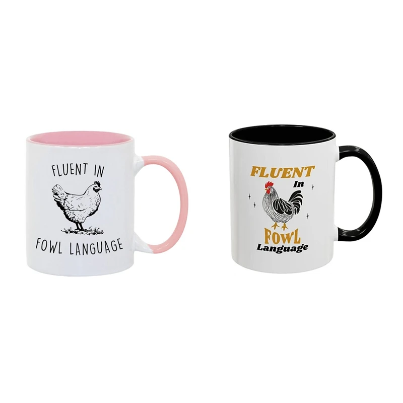Керамическая кофейная чашка кружка с куриным узором 11 унций современные
