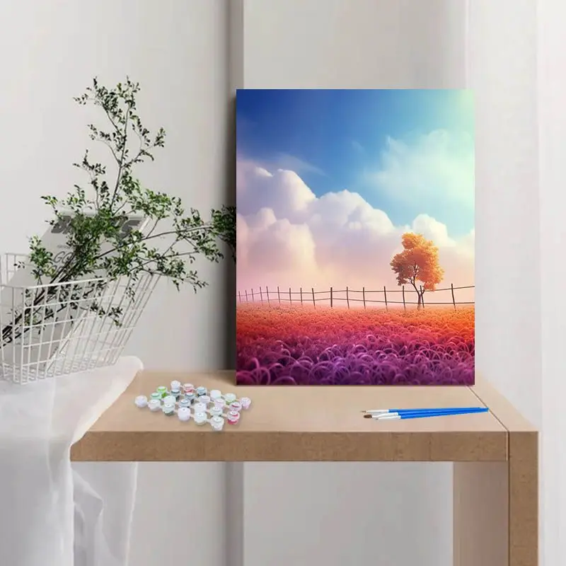 CHENISTORY Раскраска по номерам пейзаж рисунок на холсте ручная роспись подарочный