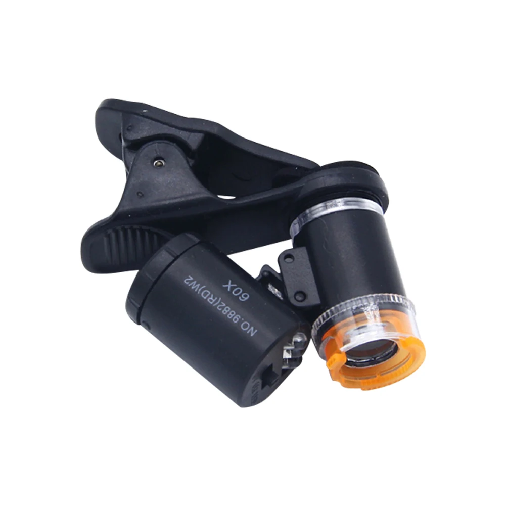 

Universal Mobile Phone Microscope 60X LED UV High Magnification Magnifier Portable UV Light Jewelry High Magnification Magnify