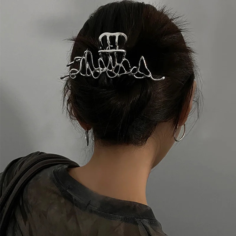 Женские металлические заколки серебристого цвета 1 шт. модные заколки-пряжки для