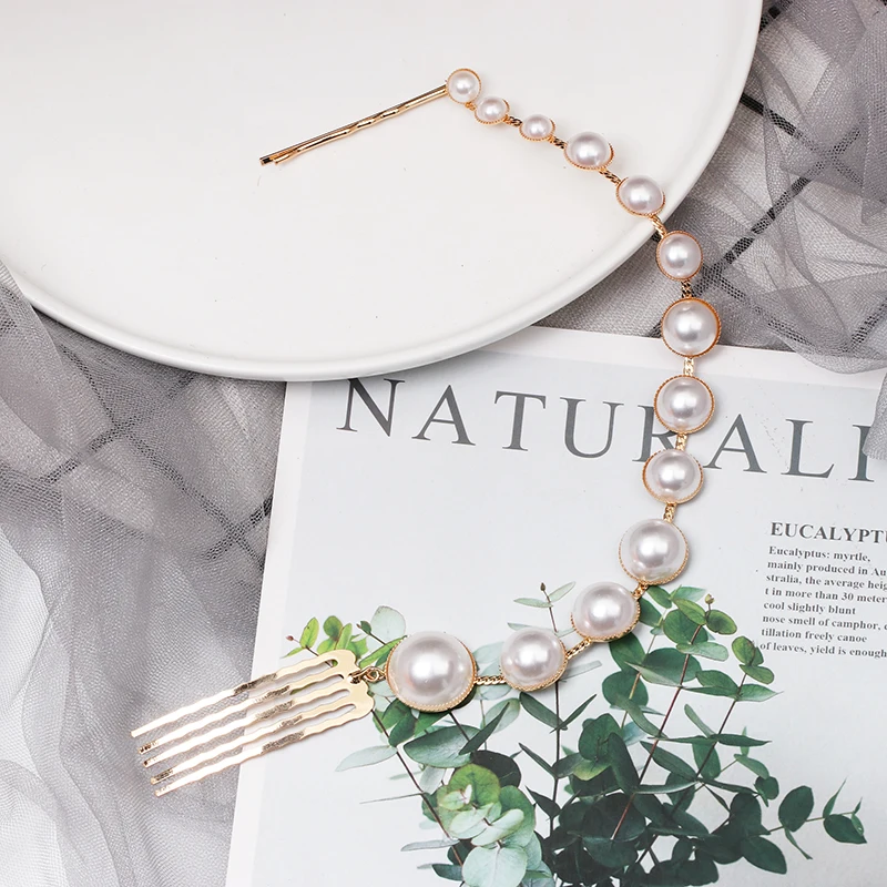 

Wholesale JUJIA Fashion Pearl Wedding Hair Jewelry Charm Bridal Crystal Hair Combs Women Party Hairpins Wedding Hair Accessories