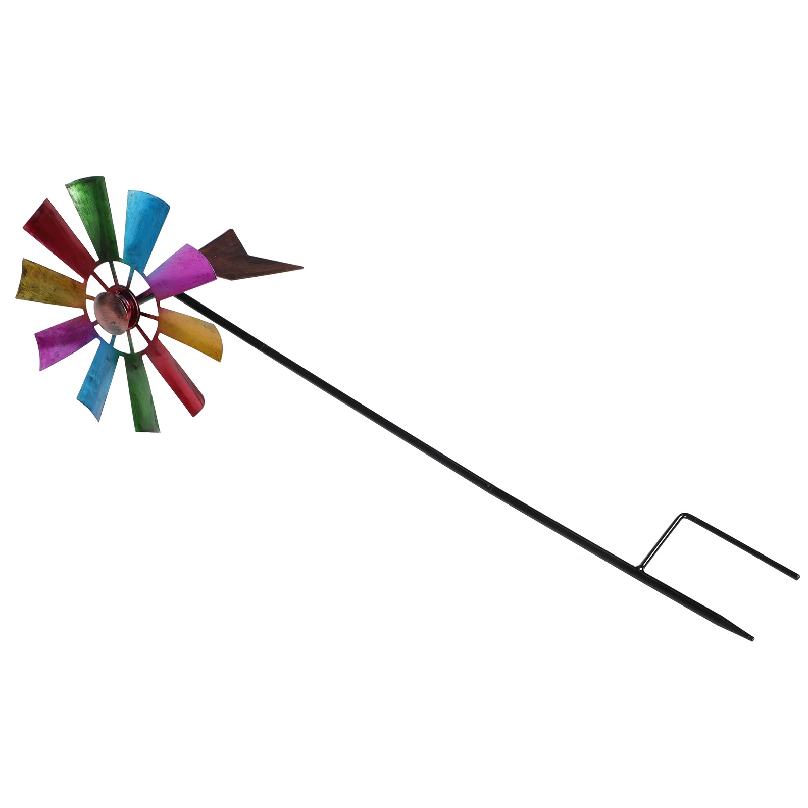 

Wrought Iron Metal Windmill Colorful Rotating Windmills Outdoor Adornment Wonderful Pinwheels Courtyard Kids Toys