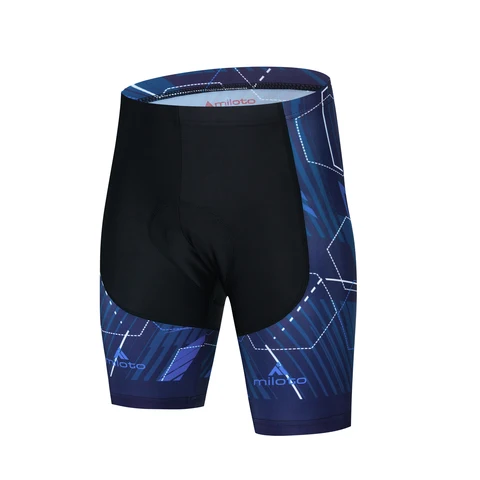 2024 комплект одежды Miloto из голубого геометрического трикотажа и нагрудника, одежда для шоссейного велосипеда, Мужская одежда для велоспорта, короткая одежда