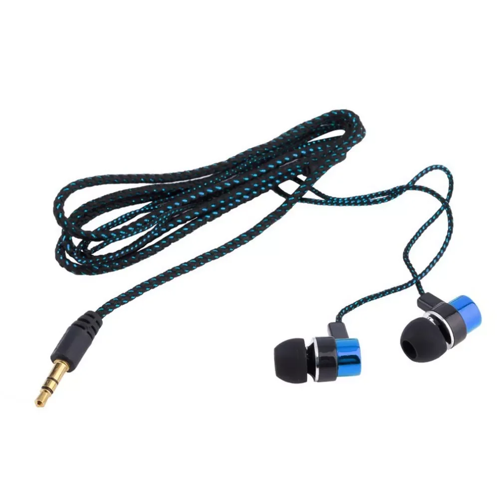 

2022New Earphone Braided Wiring Super Bass In Ear Music Earphone HIFI Stereo Earbuds Noise Isolating Sport Earphones With Mic