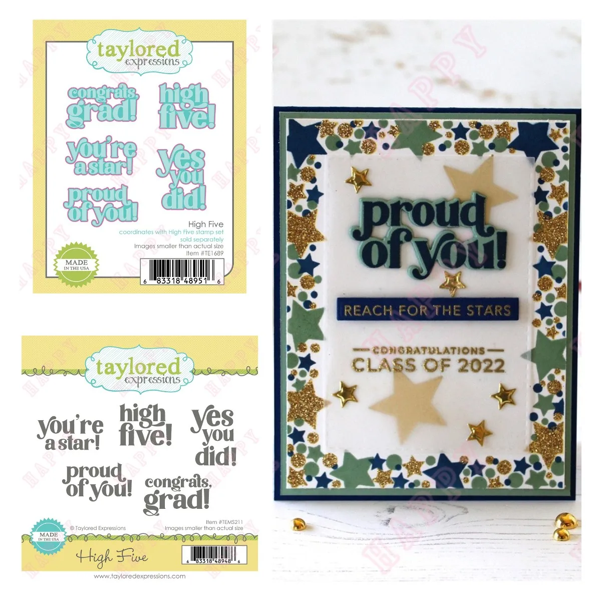 

2022 Summer New High Five Cutting Dies and Stamps Set Diy Scrapbooking Paper Greeting Cards Making Crafts Decor Coloring Molds