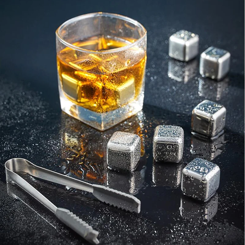 Набор кубиков из нержавеющей стали для охлаждения виски 4/6/8 шт. |