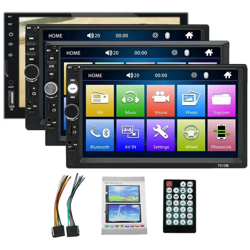 

7'' Full Screen Touch Car Radio MP5 Player Double Din Size For Auto HD Video Play Reverse Camera Support Expansion 32G