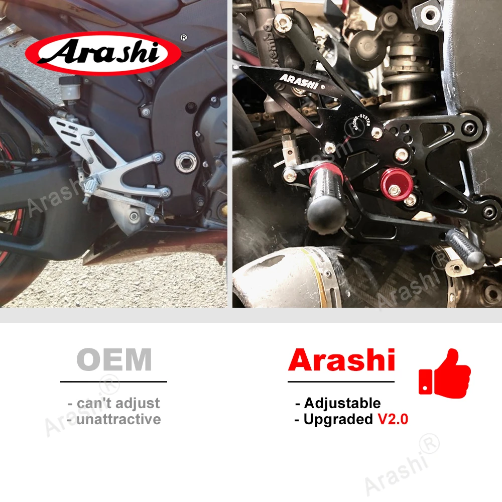 Arashi 1 комплект для HONDA CBR1000RR 2004 - 2020 CNC Регулируемая подставка ног Peg CBR1000 CBR 1000 RR 2008 2009
