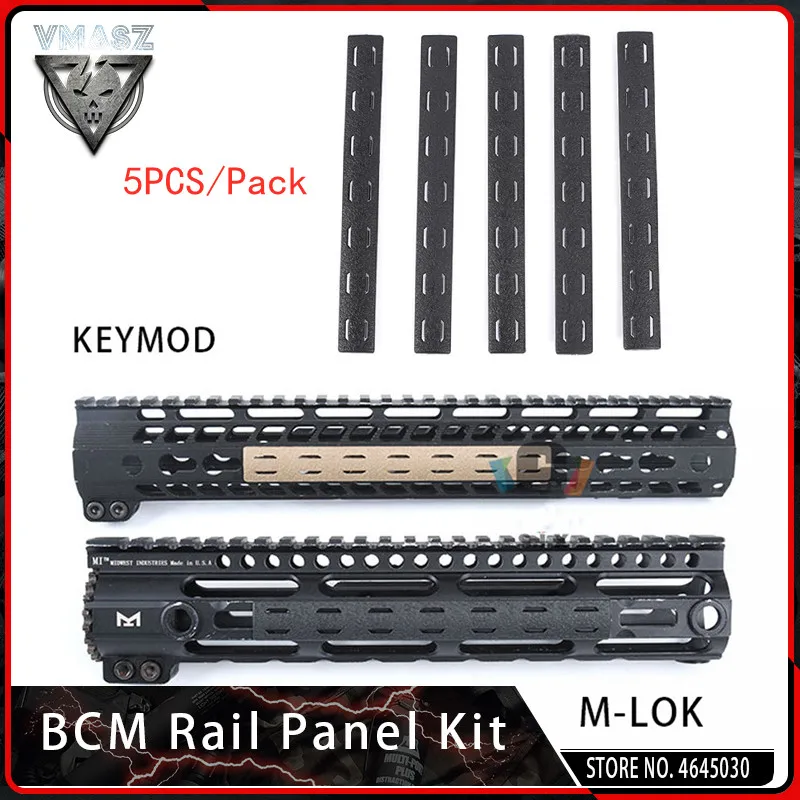 

VMASZ 5PCS/Pack Airsoft BCM Keymod M-LOK Rail Cover Mount Panel Kit Hunting AR15 Handguard Fit Weaver Picatinny Rail Accessories