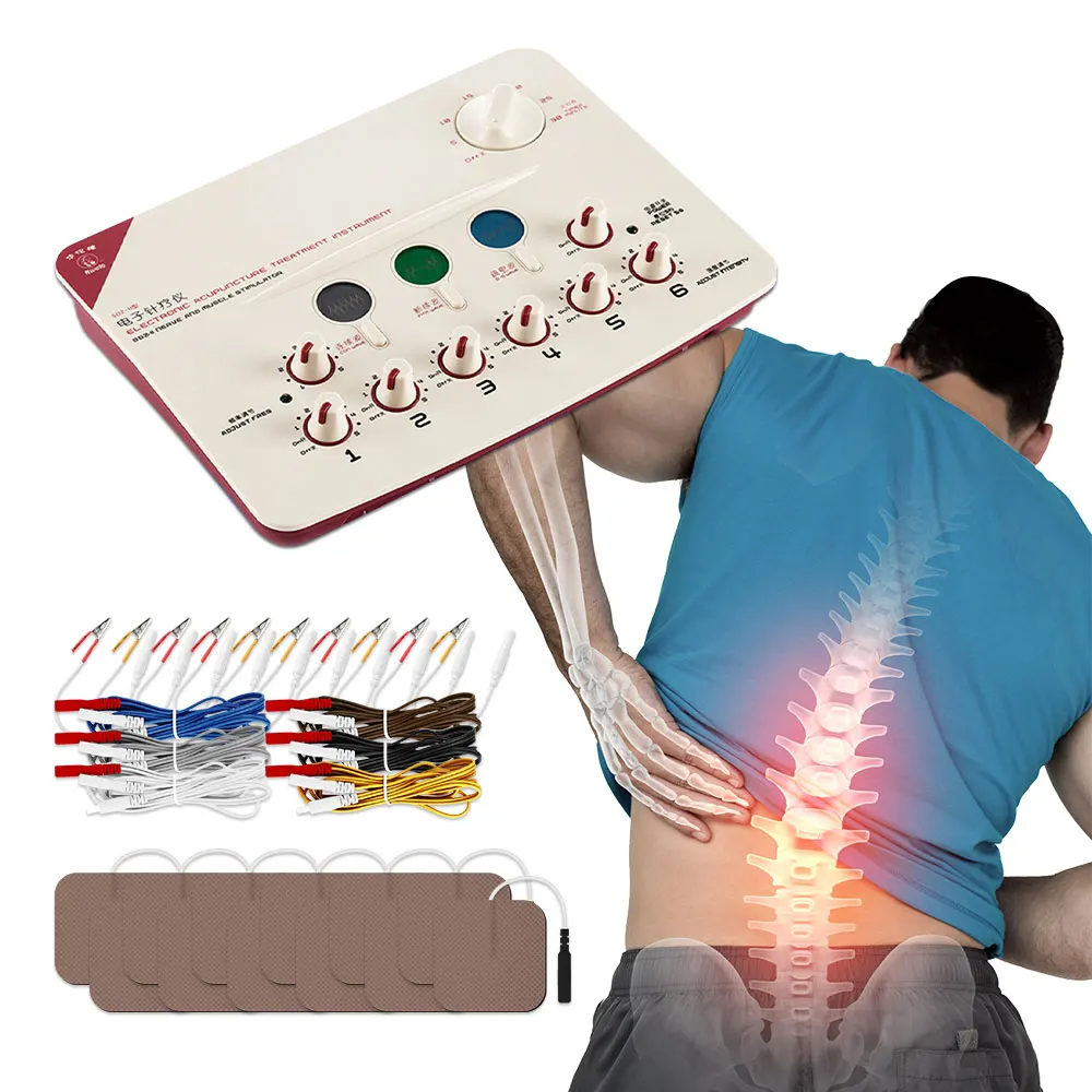 

6 Output Electro Acupuncture Stimulator Machine Nerve and muscle Electroacupuncture therapy 6waveforms EMS Body Massager