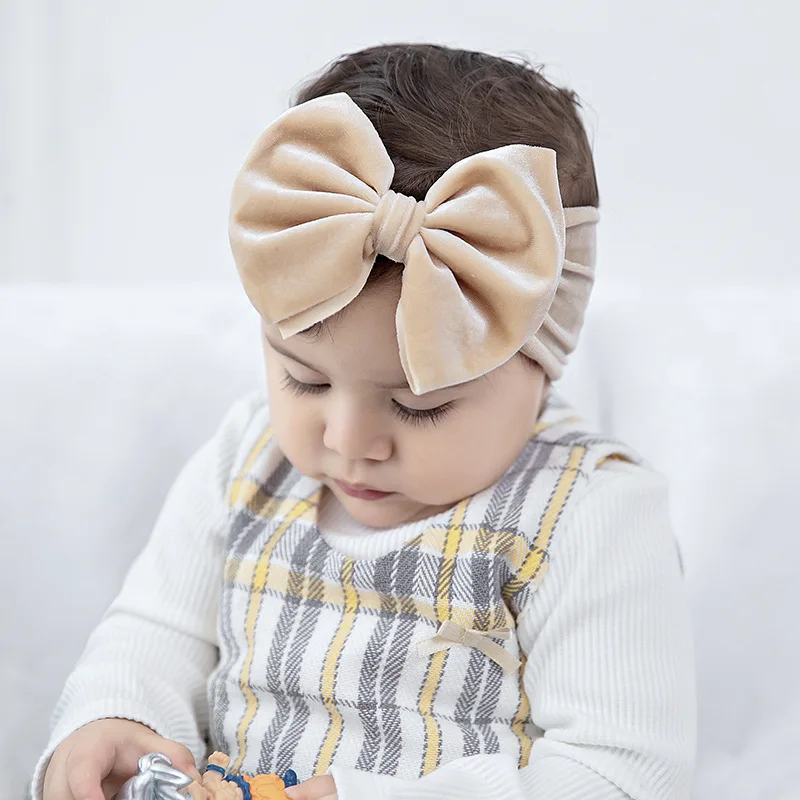 

Bohemian Children's Hair Band New Baby Velvet Bow Headband Children's Hair Accessories