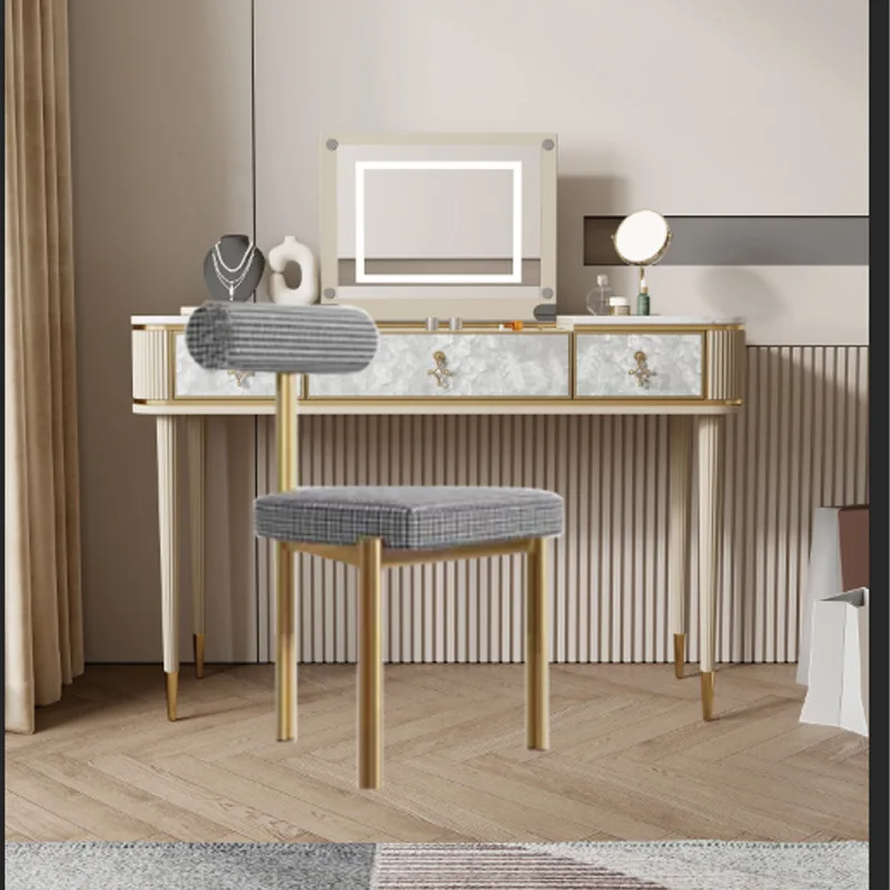

Italian Light Luxury Dressing Table, Shell Makeup Table, Modern, Simple, and Luxury Reading Table, Bedroom