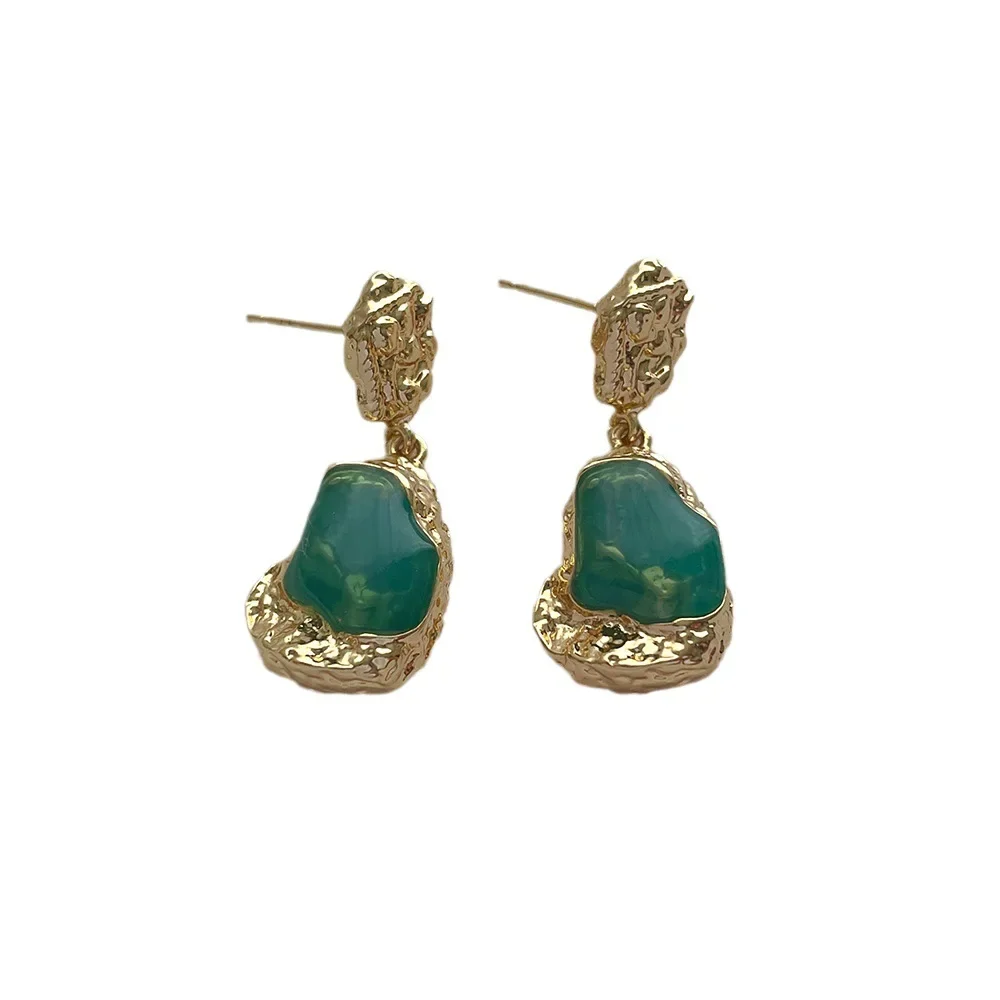 SimpleNicheDesign Чувствительность Необычные металлические серьги с капельным маслом