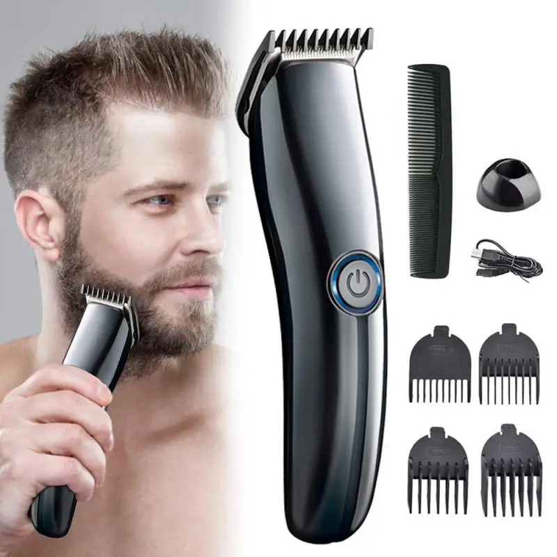 

Профессиональная электрическая Мужская машинка для стрижки волос бритва с низким уровнем шума триммер для волос Машинка для стрижки волос Парикмахерская бритва набор для ухода за волосами