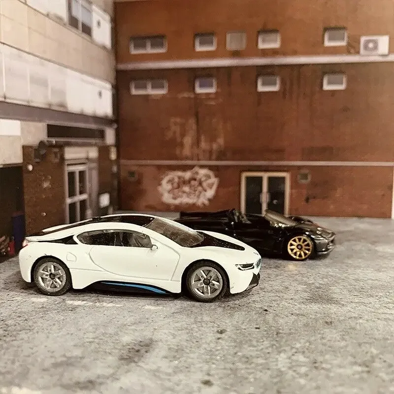 1:64 модель гаража уличная парковка городская сцена пейзаж задний Дисплей подарки