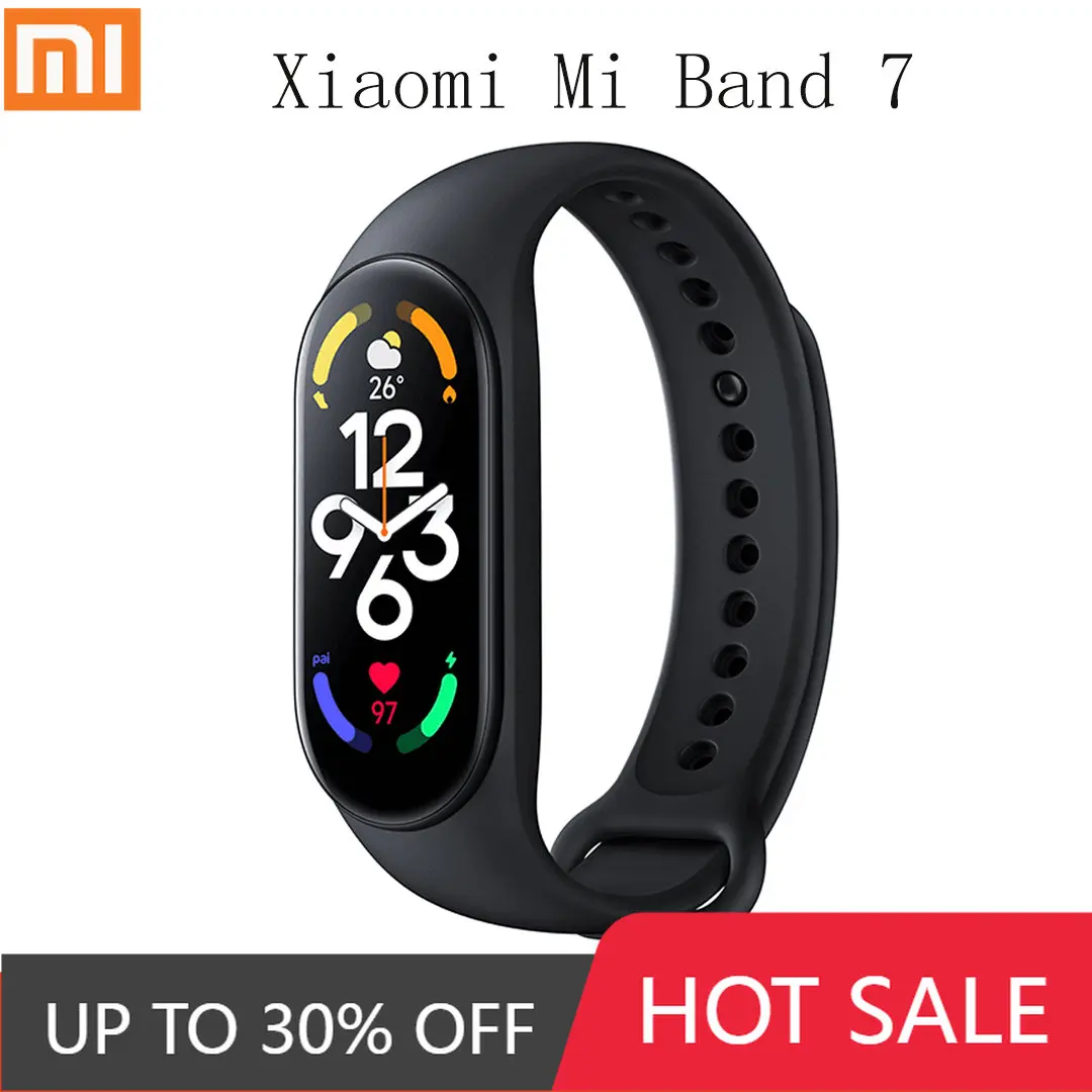 

Смарт-браслет Xiaomi Mi Band 7, 1,62 дюйма, AMOLED, Магнитная Зарядка, 120 режимов работы, мониторинг уровня кислорода в крови