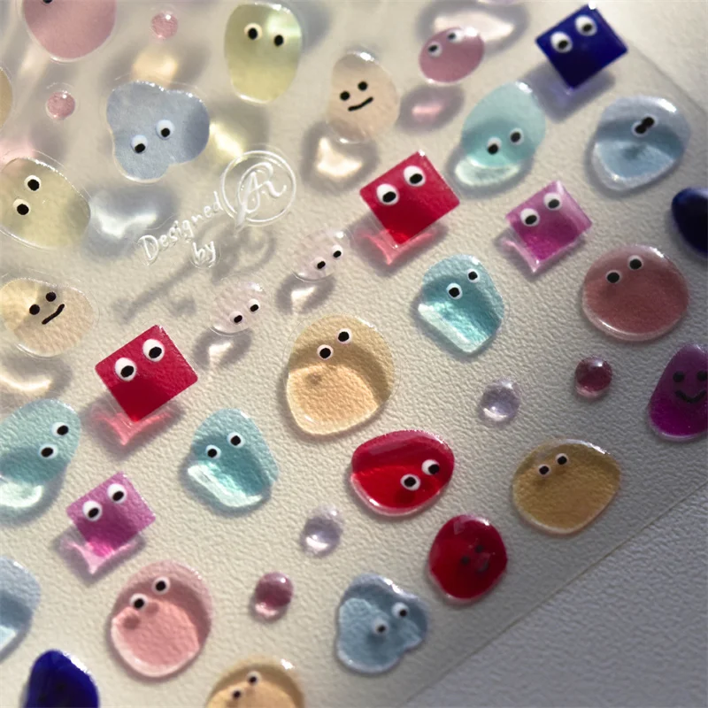 

1pcs 5D Embossed Nail Stickers Cute Cartoon Jelly Butterfly Foil Nail Art 3D Cherry Self Adhesive DIY Decals Nail Art Decoration