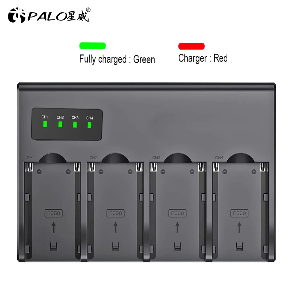 Зарядное устройство PALO для быстрой зарядки аккумуляторов NP-F980, NP-F960, NP-F970, NP-F750, NP-F550 для Sony F930, F950, F570, CCD-RV100 (art.: 3920d8cf8bc30) - 3920d8cf8bc30