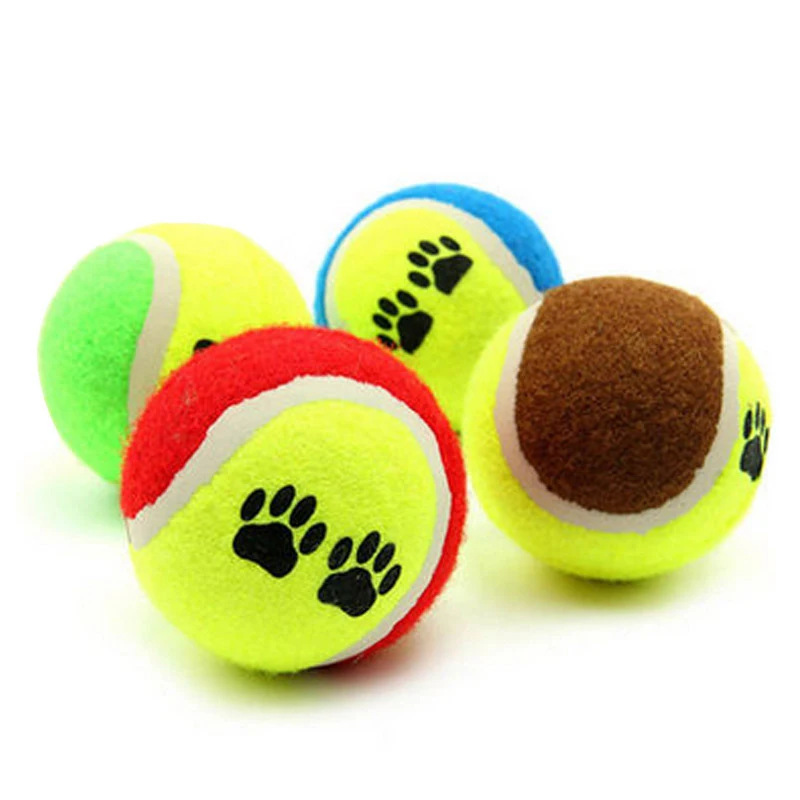 

Pet Dog Ball Toy for Small Large Dogs Interactive Toys Tennis Ball Rubber Flexible Durable Balls Toy Golden Retriever Labrador