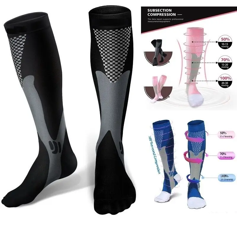 

Elite Arrival Stockings Compression Golf Sport Socks Medical Nursing Stockings Prevent Varicose Veins Socks Fit for Rugby Socks