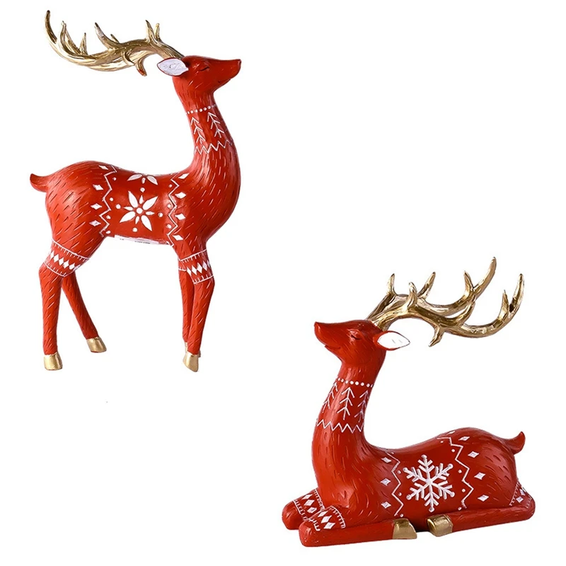 

Christmas Party Decoration Elk Red Series Living Room Christmas Decoration Crafts Ornaments Christmas Gifts