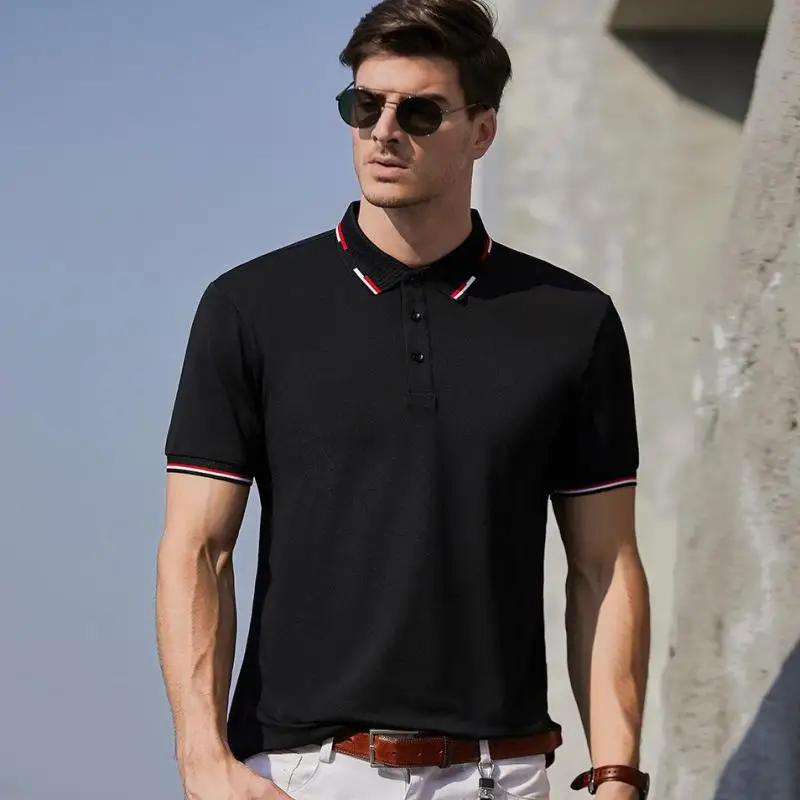 

Reversible Jacquard T-shirts Polo Shirts Men's Shirts 100% Cotton Short Sleeves Summer Fashion 2022 T-shirts Men's Polo Shirts