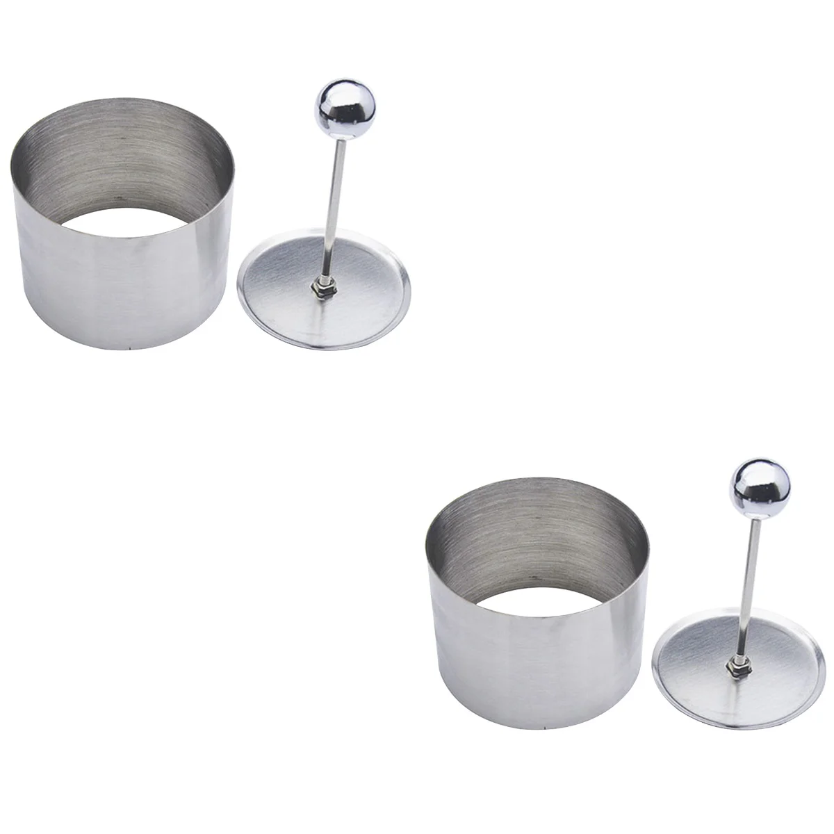 

2pcs Stainless Steel Cold Dish Moulding and Presser Tools Dessert for Cooking
