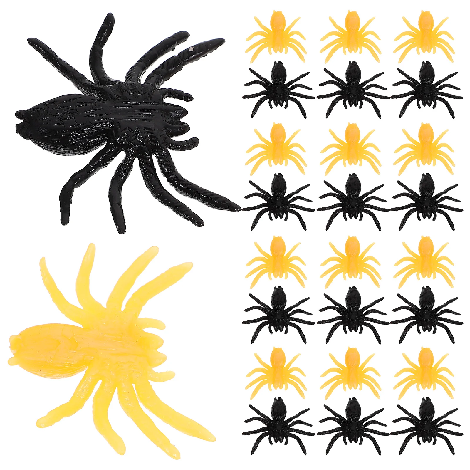 

100 Pcs Tpr Spider Plaything Decor Ornaments Soft Material Simulation Artificial Fake Prop Party Trick Mini Spiders