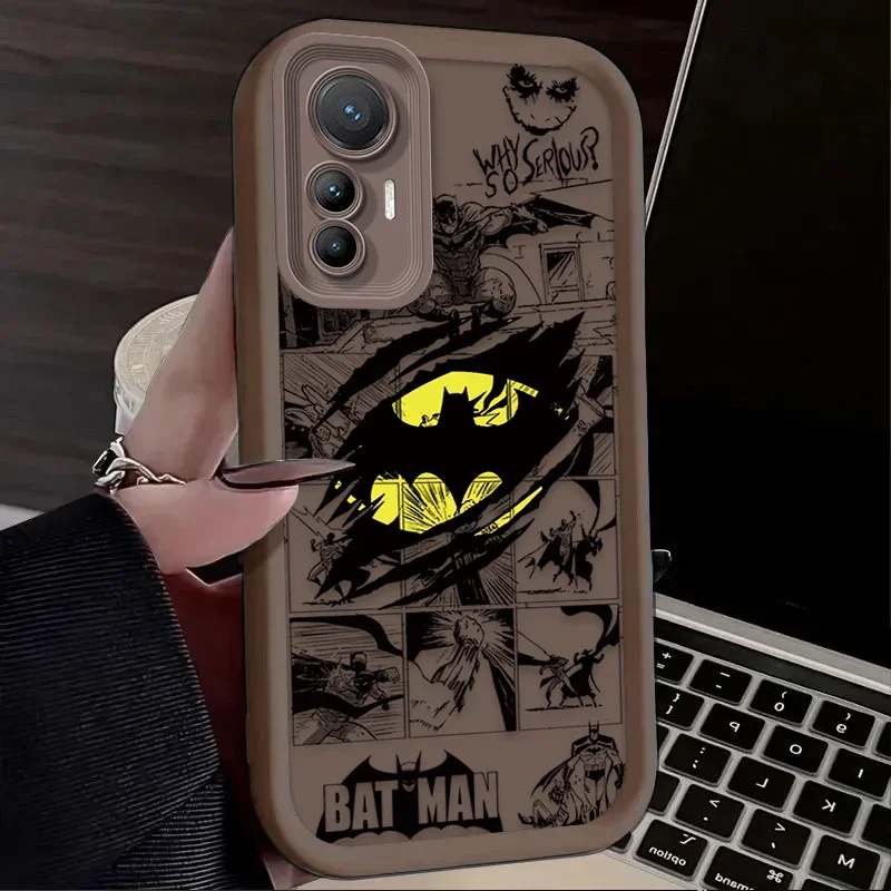 Чехол Marvel Batman Spider Man для Xiaomi 14T 13T 12T 11T 13 12 11 Lite 5G NE POCO X6 X5 F6 F5 F3 X4 GT X3 NFC M5S C65 M6 Pro 4G