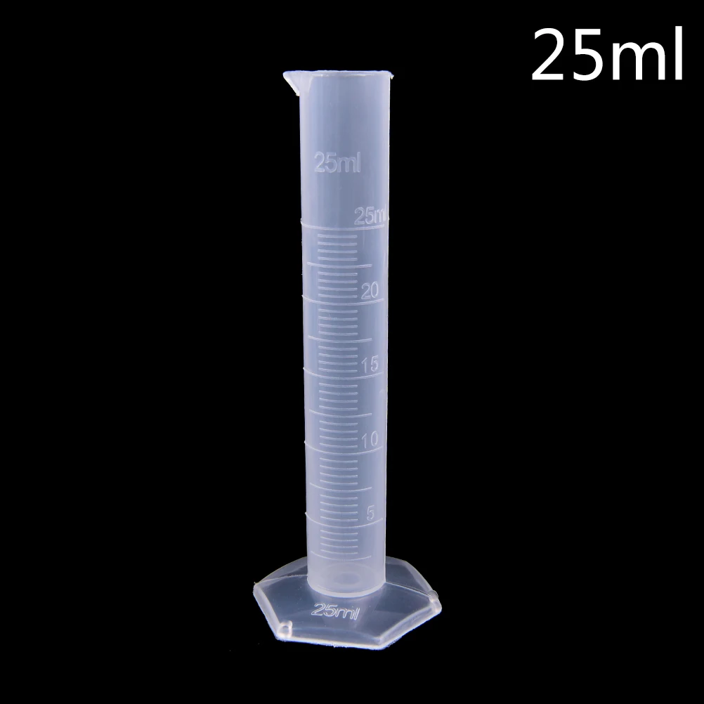 

Пластиковый мерный цилиндр 25 мл со шкалой, мерный цилиндр, химические лабораторные принадлежности