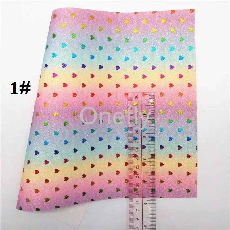 Onefly 21x29 см ткань в форме сердца тисненые золотые звезды листы из искусственной