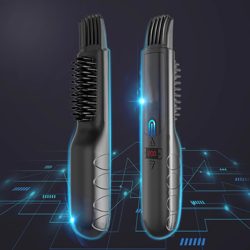 Heating Comb Straightener Unisex Hair Styling Heat Brush Portable Beard Long And Short Hair Straightener Brush