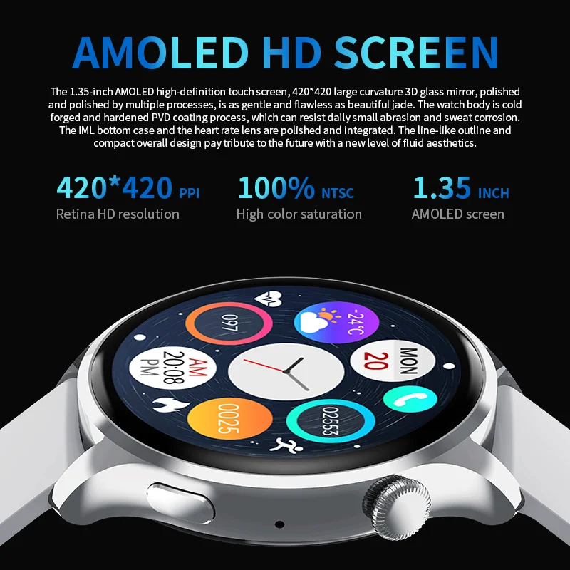 Смарт-часы Letike HW66 AMOLED HD экран пульсометр Bluetooth |