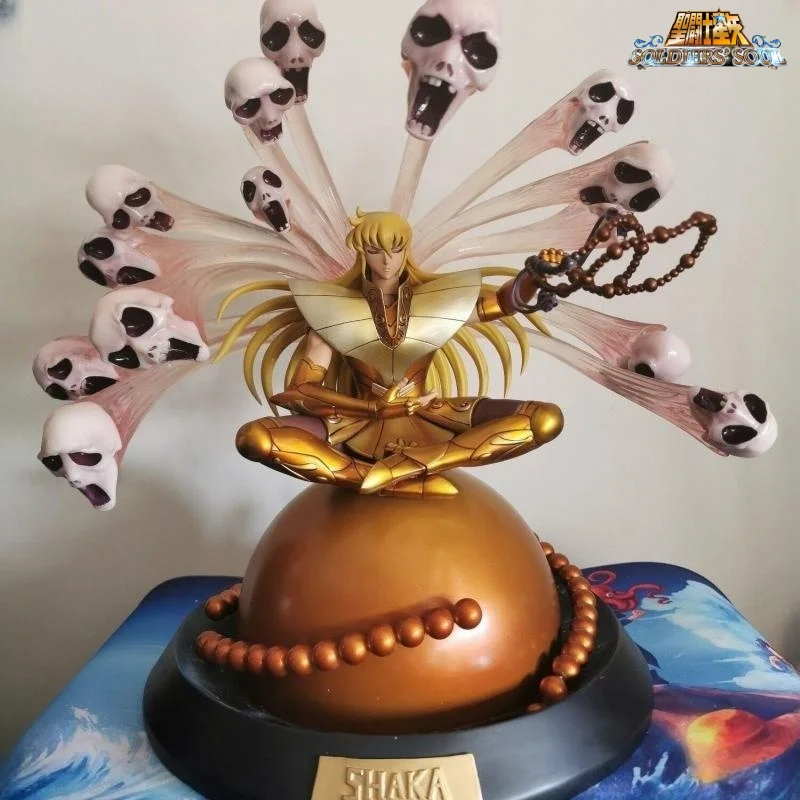 Myth Cloth Virgo Shaka Full Body Resin Statue Dark Gold Knights Of The Zodiac Action