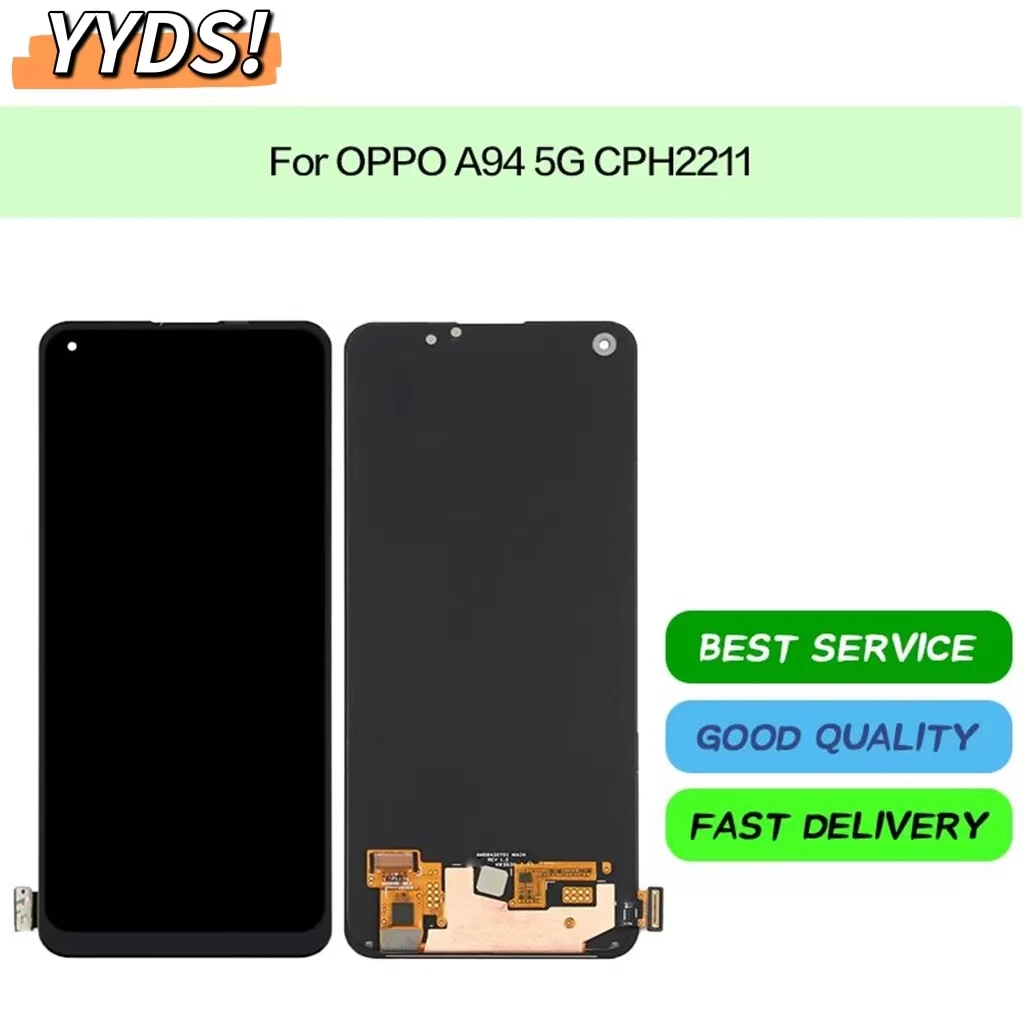 

100% Tested 6.43" AMOLED For OPPO A94 5G CPH2211 LCD Display Touch Screen Digitizer Assemby Replacement For Oppo A94 4G CPH2203