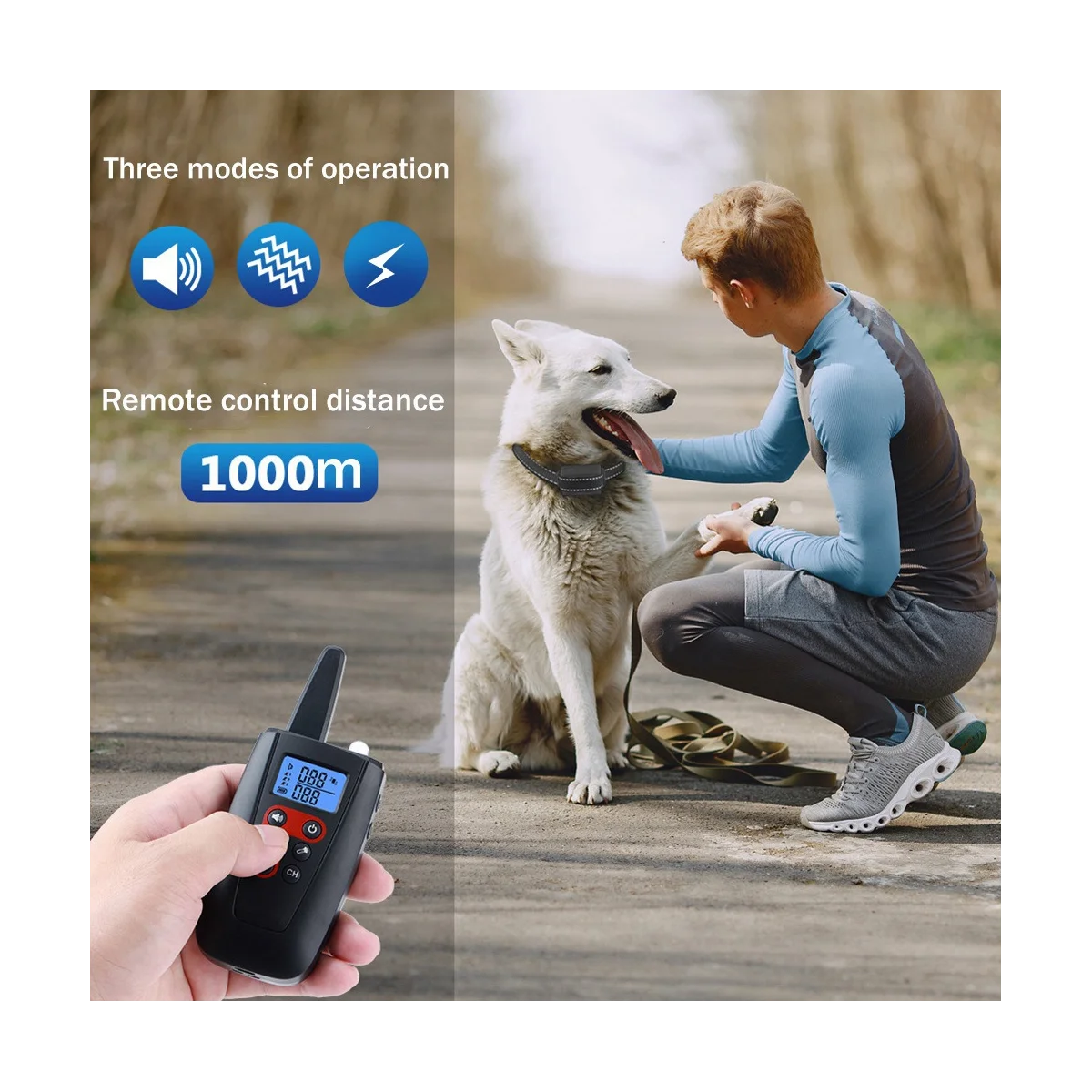 

Electric Bark Stopper Collar Anti Barking Collar Remote Control Dog Trainer Sound Vibration Bark Stopper