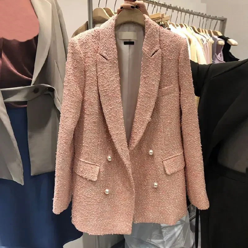 Корейская женская одежда Dongdaemun осенняя коллекция укороченная куртка с лацканами