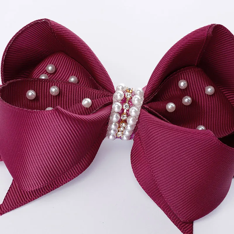 Модные заколки для волос с жемчугом детей Элегантные Заколки бантом инструменты